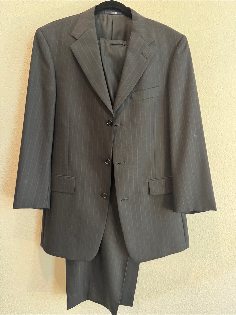 Ted Baker London Black Pinstripe Three-Button Suit